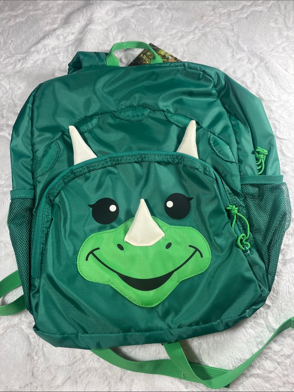 Triceratops Backpack with Cream Horns